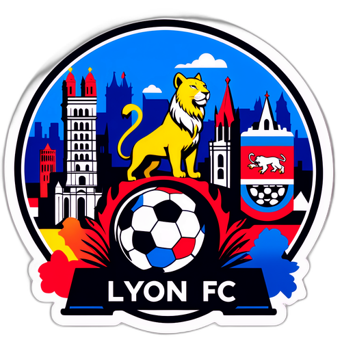 Kibandiko cha Rangi kinachowakilisha Lyon FC