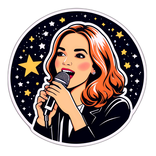 Jasmin Lind med Mikrofon