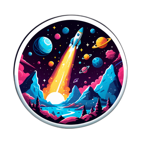 Космическая сцена с кометой 3i Atlas и астероидами