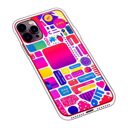 สติ๊กเกอร์ออกแบบสีสันสดใสบน iPhone 17 Pro Max