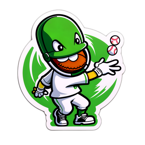 元気にボールを投げるNootbaarのキャラクターのデザイン