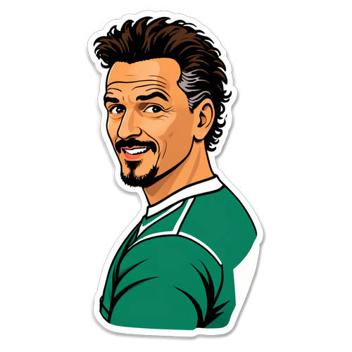 Non Perdere Questo! L'Adorabile Sticker di Roberto Baggio con un Tocco Vintage!