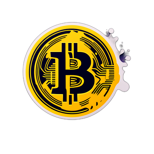 Miếng dán Bitcoin với số liệu tăng trưởng