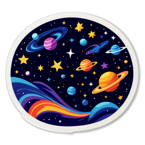 Transform Your Style with This Cosmic Galaxy Sticker: Unleash Your Inner Astronaut!