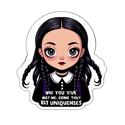 Adesivo di Mercoledì Addams