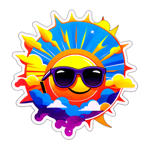Summer Sun Soaring Sticker