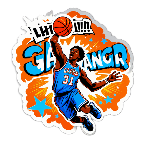 Cool Action Sticker of Nic Claxton Dunking