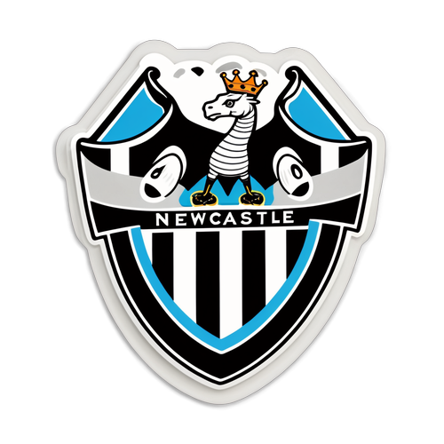 Stiker Ikonik Newcastle: Gaya Hitam Putih dan Semangat Sepak Bola yang Mengguncang!