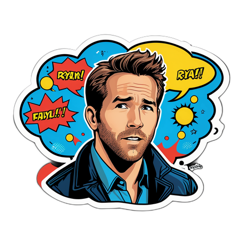 Ryan Reynolds w stylu komiksowym