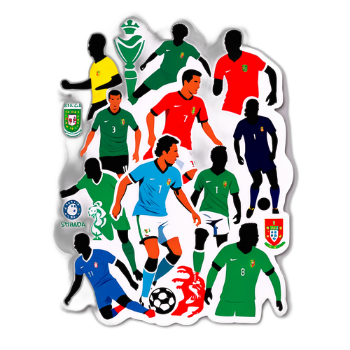 Portekiz Futbol Tarihinin Anlık Görünümleri Stickerı