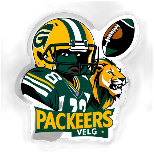 Packers vs Lions Football Sticker