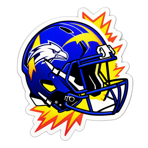 Wibrująca naklejka z kaskiem NFL