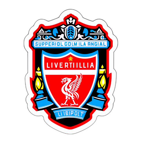 Sticker sportiv cu Superliga și Liverpool FC