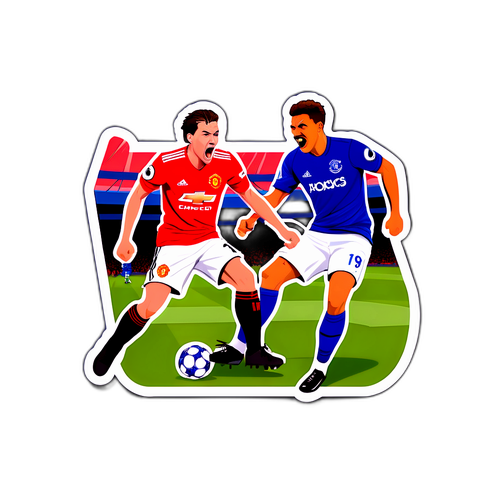 Fierce Fotballkamp mellom Man United og Everton