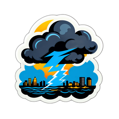 Una ilustración de una tormenta en Buenos Aires