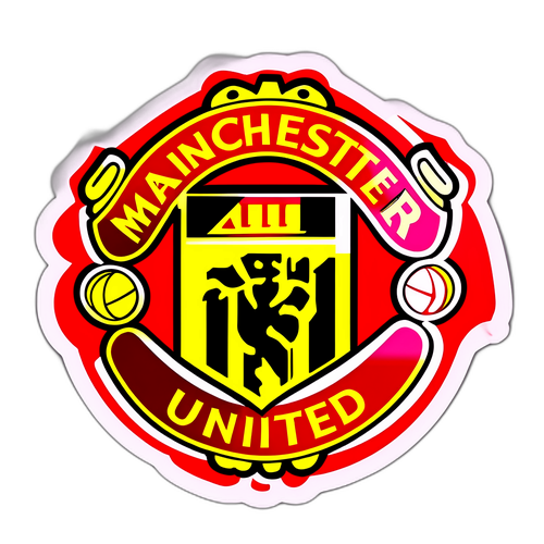 สติ๊กเกอร์ลูกบอลหมุนรอบโลโก้แมนเชสเตอร์ยูไนเต็ด