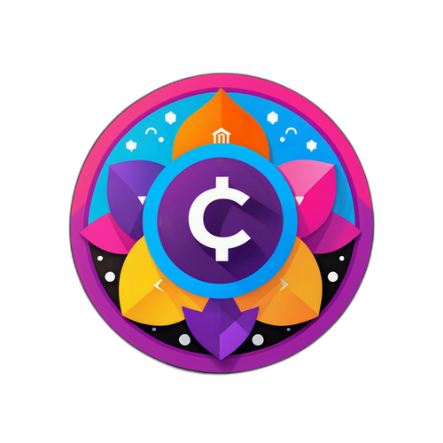 Трендова наліпка з логотипом CoinMarketCap