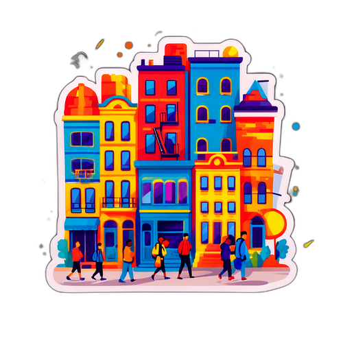 Scena miejskiego życia