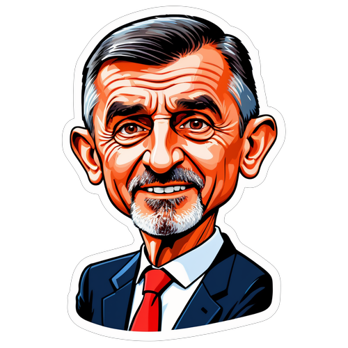 Karikatura Andreje Babiše