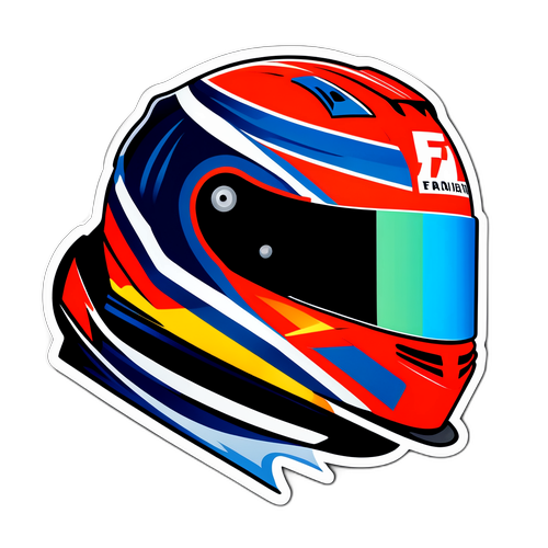 Иллюстрация гоночного шлема с графикой F1