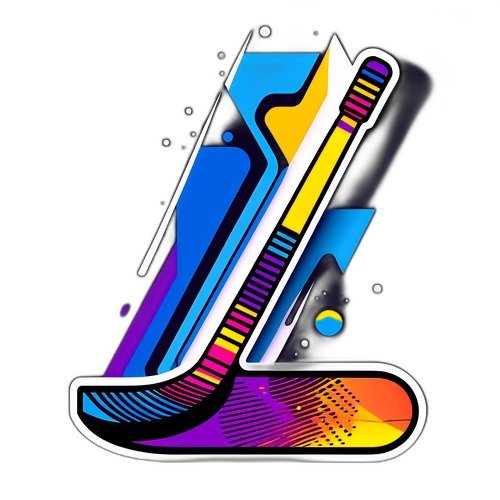 Modern Hockeystick och Puck