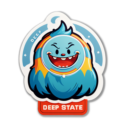 Стікери з веселим маскотом 'Deep State'