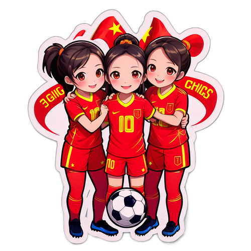 庆祝中国女子足球队的时刻