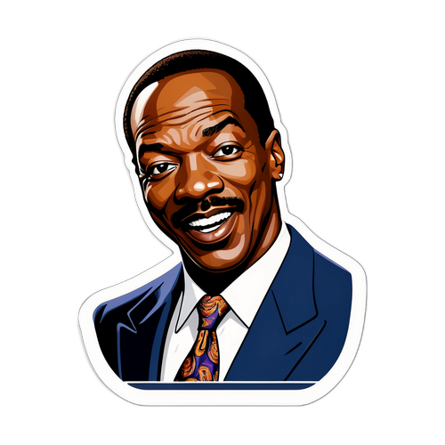 Humoristisk Eddie Murphy Klistermærke