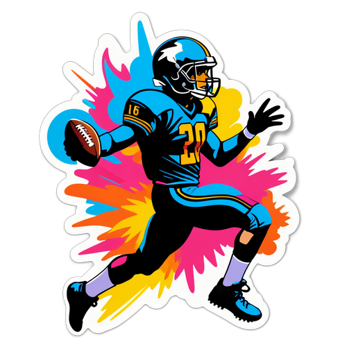 Diseño de una calcomanía con la silueta de Mack Hollins en acción