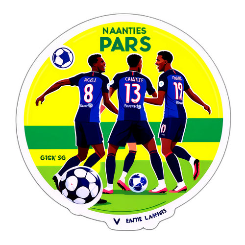 Sticker Pertandingan Nantes vs PSG