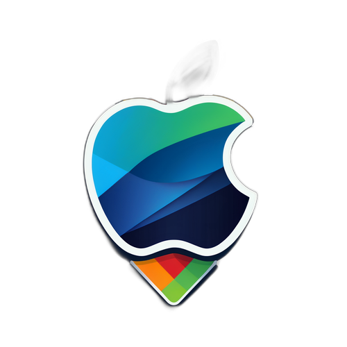 Een grafische weergave van Apple's beroemde logo dat morpht naar omhoog trending aandelenpijlen