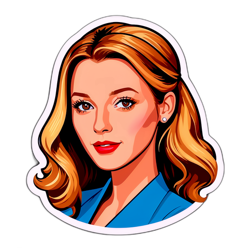 Chique sticker ontwerp van Blake Lively’s personage