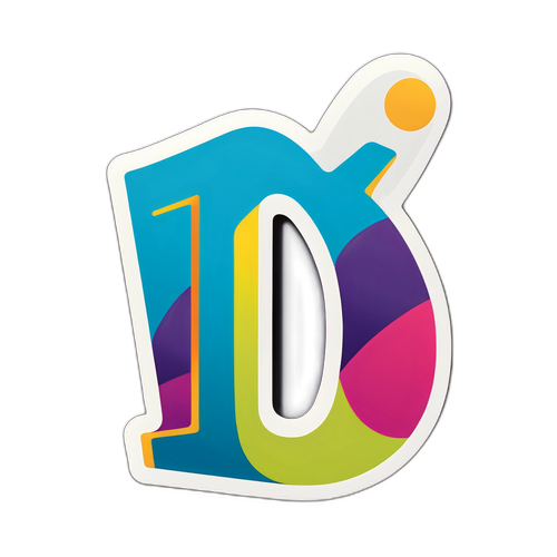 Desain Stiker Minimalis dengan Angka '1'