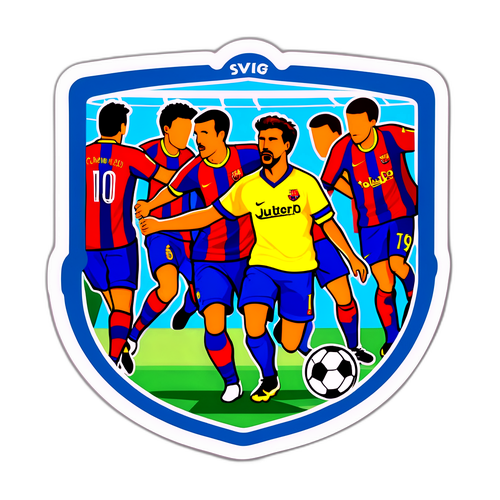 Sticker ya Barcelona: Kichomo kinachosherehekea Goli