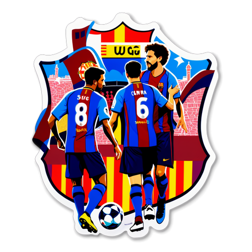 Sticker ya Kuvutia ya Barcelona