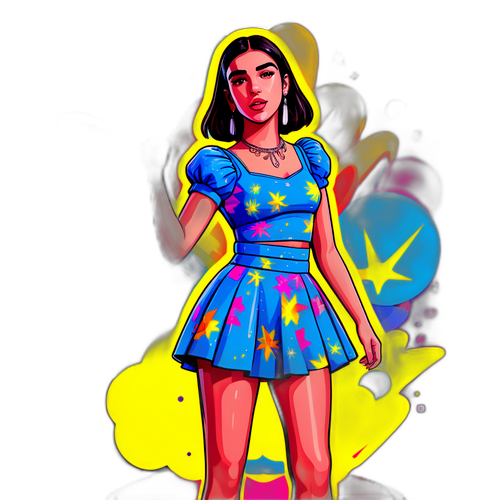 Vrolijke Dua Lipa Dansend Sticker