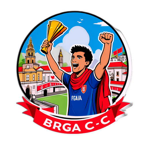 Mshabiki wa Braga FC akisherehekea