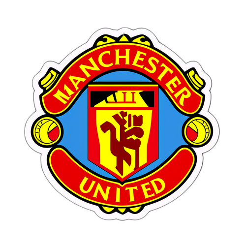 Ретро-стиль логотипу Манчестер Юнайтед на класичному фоні