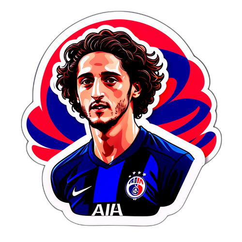 Sticker Aksi Adrien Rabiot