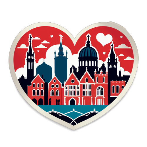 A Brighton sziluettje szív formájában