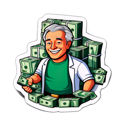 Billionär Mike mit Geldscheinen