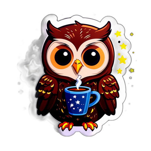 עובד הלילה המתוק עם קפה