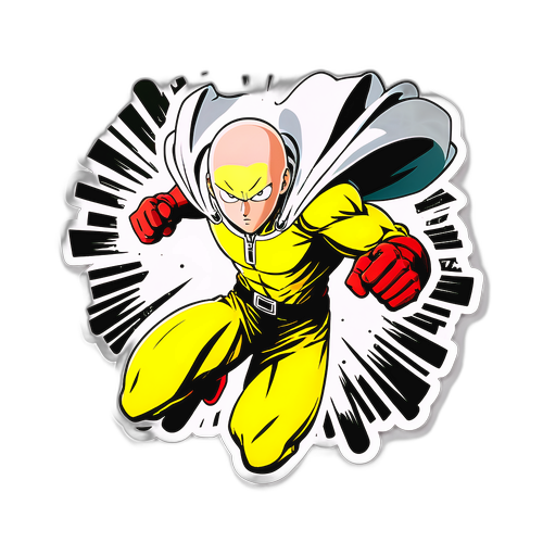 Un personnage de One Punch Man se préparant pour un combat épique