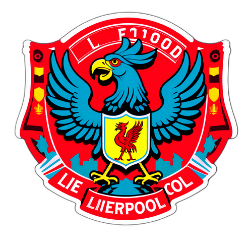 Stiker Crest Sepak Bola Liverpool yang Ceria