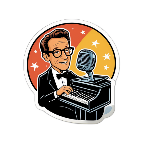 Nostalgisk klistermerke til ære for Tom Lehrer