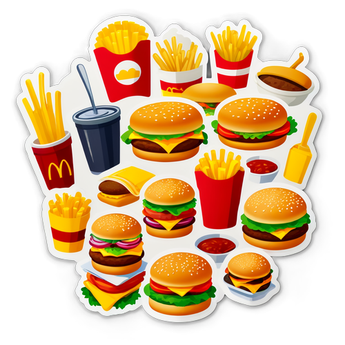 Adesivi cu stiluri internaționale de gătit reprezentate de McDonald's
