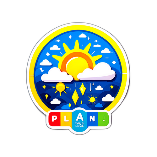 स्टाइलिश पूर्वानुमान चार्ट स्टिकर