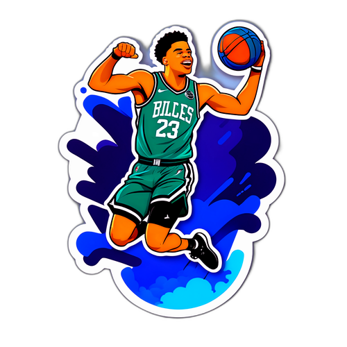 Dynamic Slam Dunk Sticker of Miles Bridges