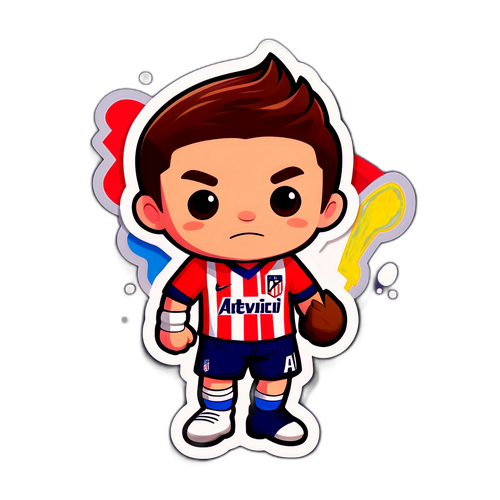 귀여운 아틀레티코 마드리드 캐릭터 스티커 디자인
