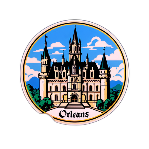 Autocollant vintage d'Orléans